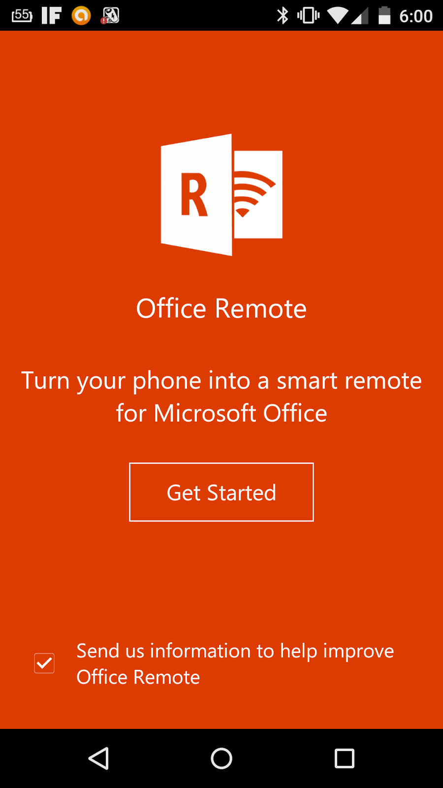 Office Remote Android Handy Installation